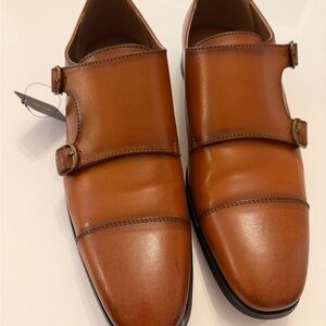 Jousen Men's Brown Loafers Double Buckle Monk Saint. Brand new. Mens. 10